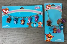 Ty Beanie Baby Boo’s Charm Bracelet & Necklace NY Promo Justice Store Exclusive