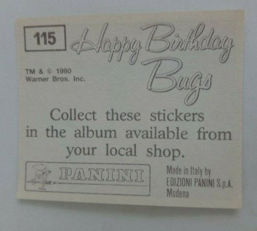 1990 Panini Happy Birthday Bugs (Pick Your Sticker) - Picture 167 of 343