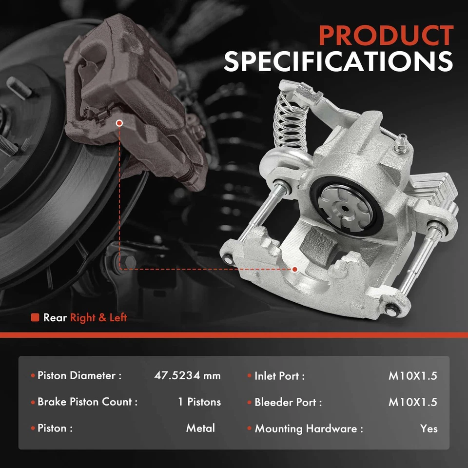 Par de pinças de freio traseiras para Chevy Camaro Pontiac Firebird 1982-1988 18014954 - Imagem 2 de 4