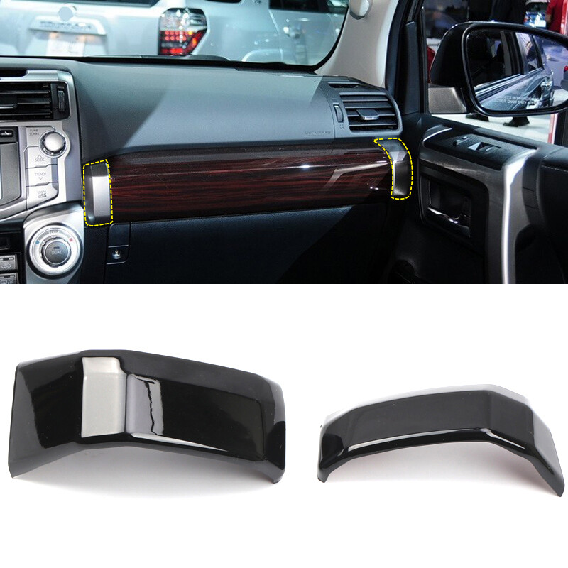 For Toyota 4Runner Black Side Dashboard Center Console Cover Trim 2pcs