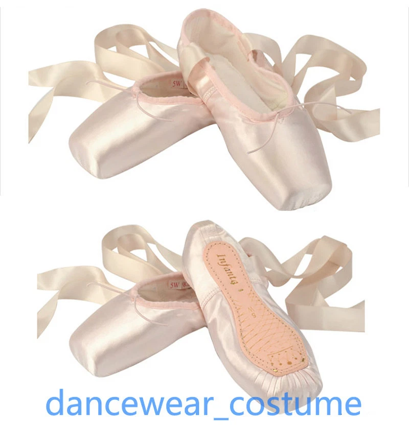 New Professional Ballet Pointe Shoes Ladies Girls Satin Dance Toe Shoe US  2.5-9