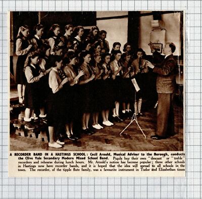 Cecil Arnold Clive Vale Secondary School Hastings Sussex  - 1950 Clipping