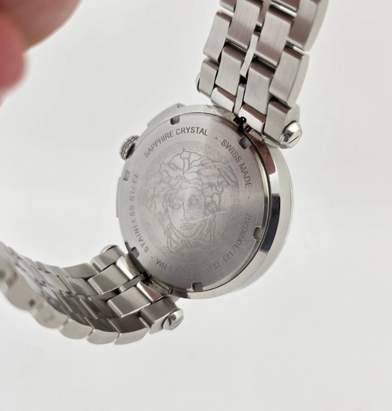 Orologio da uomo Versace Aion Cronografo Quadrante Argento Quarzo Quadrante Panda