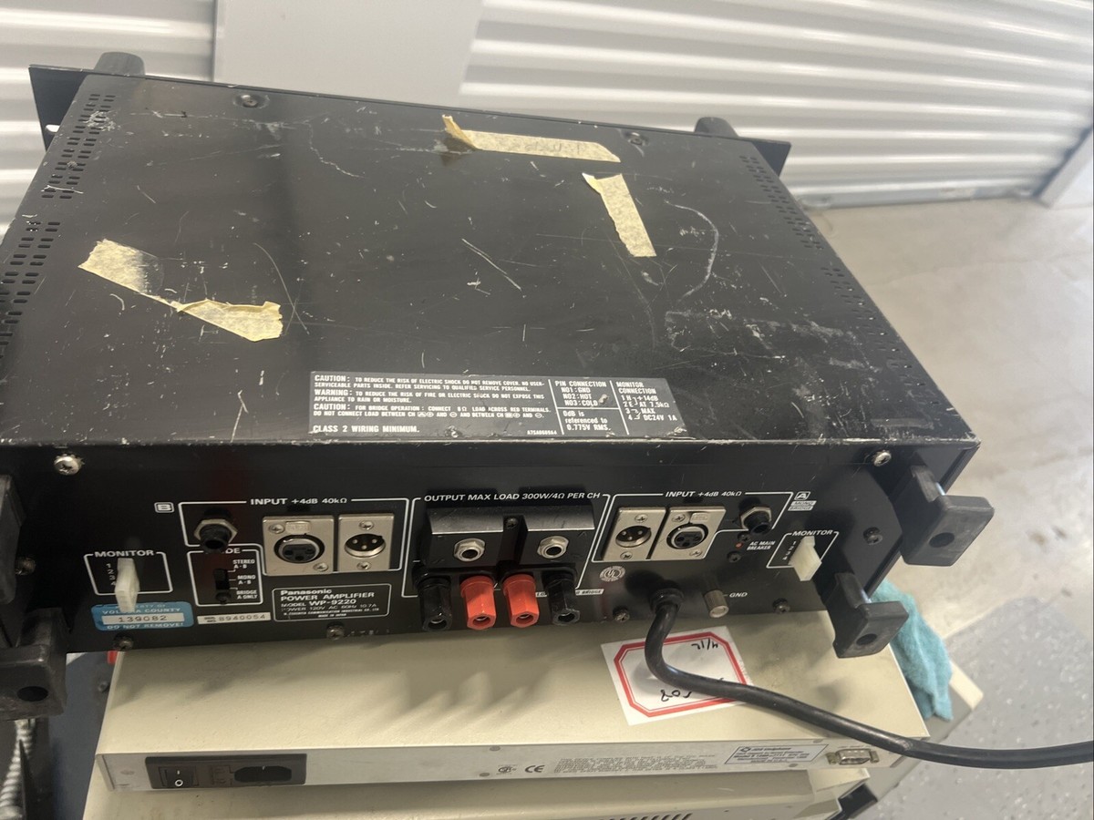 Panasonic Ramsa WP-9220 Stereo Power Amplifier . WORKING, SOUNDS