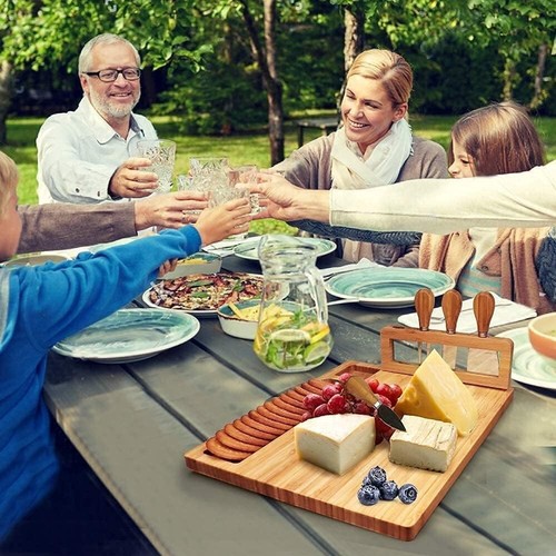 Platter Serving, Cheese Board Chopping Picnic Gift Birthday Christmas BBQ NEW - Picture 4 of 7
