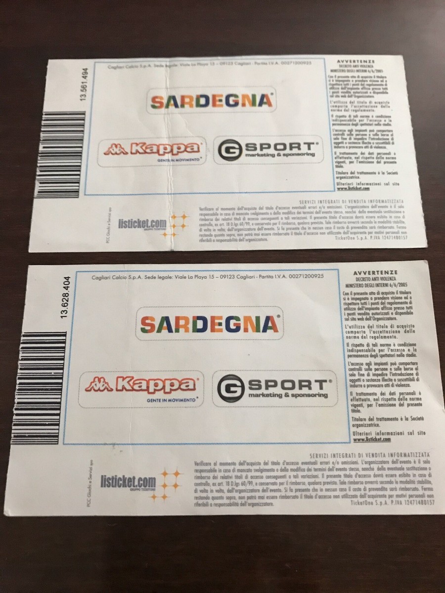 Cagliari Calcio Ticket CAGLIARI CALCIO