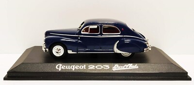 Modèle Réduit Peugeot 203 Darl'mat Bleu 1/43 Par Norev - État Très Bon, Avec Boîte D'origine