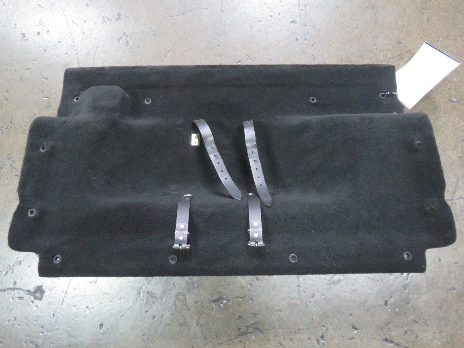 Ferrari F430, Back Wall Trunk Carpet w/ Belts, Used, P/N 68140000