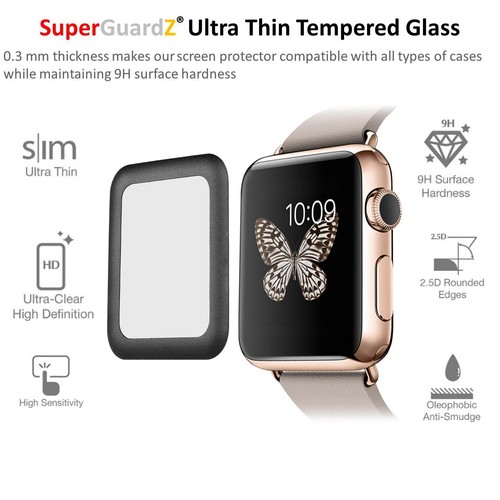 Verre Trempé Complet Housse Protège Écran pour Apple Montre Séries 2 38 MM - Photo 3 sur 11