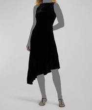 $599 Polo Ralph Lauren Women's Black Silk Gia Cocktail Dress Size 10