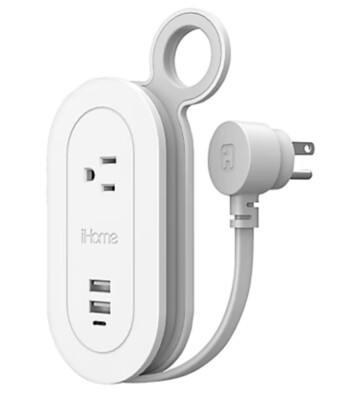 iHome Travel Reach Fast Charge Travel Power Strip 18W Charge Up To 4 Devices NEW