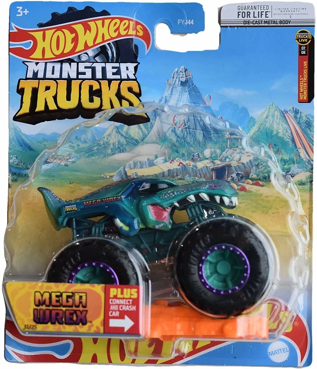  Hot Wheels Monster Trucks Mega Wrex, Connect and Crash