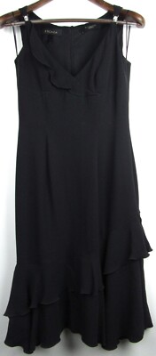 ESCADA Black Ruffle Dress Sz US 4 EU 34