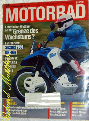 MOTORRAD 25-87+SUZUKI DR 750+YAMAHA XT 600+KAWASAKI VOYAGER+HONDA GOLD WING 1500
