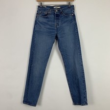 Levis Jeans Womens 26 Wedgie Straight High Rise Button Fly Premium Big E Remake