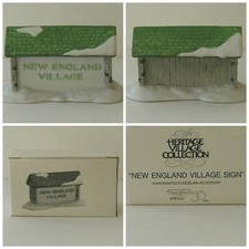 Dept 56 New England Village Sign Retired Heritage Village Collection