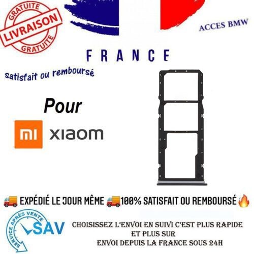 Tiroir Sim Premium Xiaomi Redmi A2 Noir
