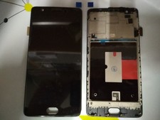 PER ONE PLUS 3 LCD DISPLAY VETRO SCHERMO TOUCH SCREEN NERO/FRAME ASSEMBLY NUOVO