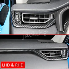 For Toyota RAV4 2019-2024 Dashboard Side Air Vent Cover Trims Carbon Fiber