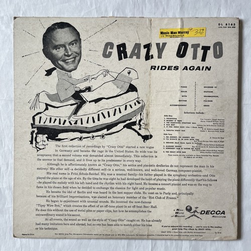 CRAZY OTTO RIDES AGAIN VINYL LP RECORD ALBUM – DECCA RECORDS DL 8163 VG+ - 第 3/11 張圖片