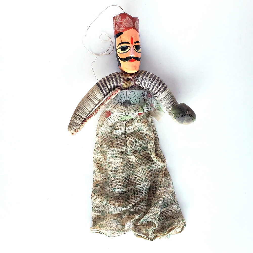 Indian Doll Vintage Handmade Rajasthani Kathputli Puppet Decoration