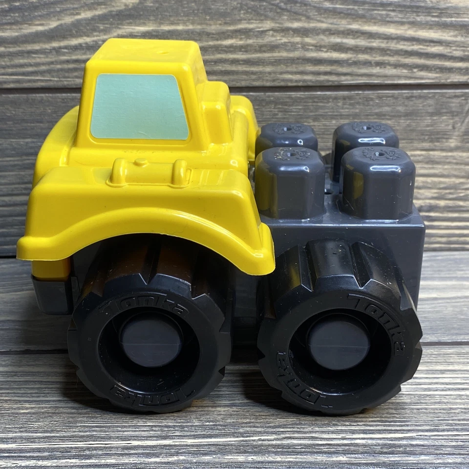 Tonka Amloid Kids At Work Yellow Gray Black Plastic Construction Tractor Vehicle - Image 4 of 4