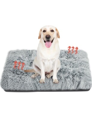 Big Ant Dog Bed, Comfort Fluffy Plush Dog Crate Mat, Washable Dog Crate Pad XL