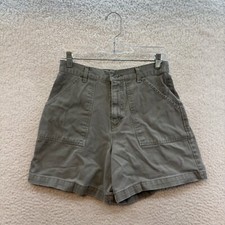 90s Y2K Vintage Cargo Shorts 8 28 Khaki Olive Green High Waisted Kim Possible