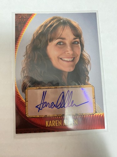 Karen Allen Marion Ravenwood INDIANA JONES 2008 Autographed Topps Trading Card