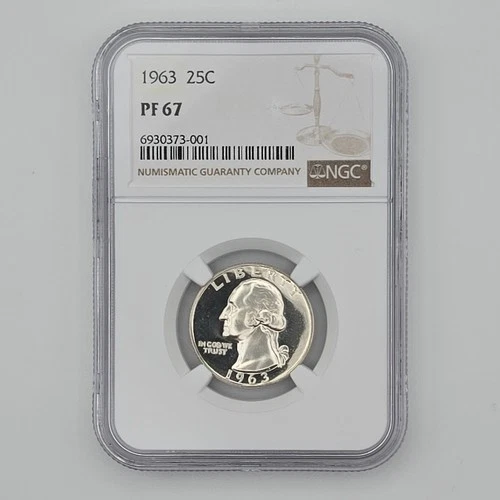 1963 25C Washington Silver Quarter - NGC PF 67