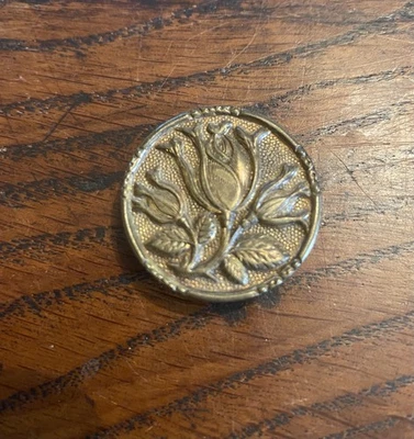 ANCIEN BOUTON XIX BOUTON DE ROSE ANTIQUE BUTTON - Photo 1/2