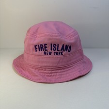 The Game Headwear Pink Fire Island New York Embroidered Sun Hat Youth Girls NWT