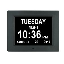 Digital Clock Large Display with Date and Day of Week, 8 Alarm Options, Extra...