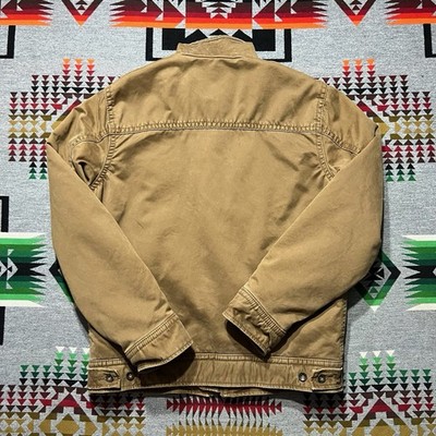 Vintage Abercrombie & Fitch Military Jacket Mens Medium Brown