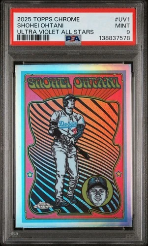 SHOHEI OHTANI PSA 9 2025 TOPPS CHROME #UV-1 ULTRAVIOLET ALL-STARS DODGERS 2290