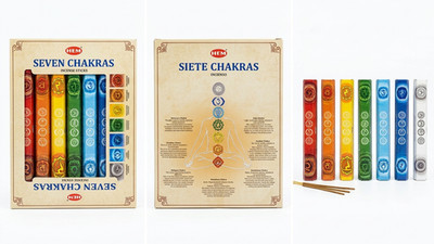 Hem  7 Chakra Räucherstäbchen   Harmonie für Körper und Geist Mix Düfte
