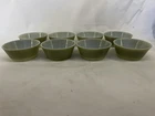 Vintage Set Of  8 Anchor Hocking Fire King Avocado Green Cereal Bowls 5"