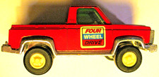 Vintage Red Steel and Plastic Tootsie Toy Chevy Luv 4 Wheel Dr Truck Made in USA