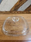 Vintage Pyrex Corning Ware A-9-C Square Replacement Lid Only Clear Glass