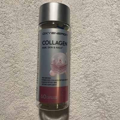 OxyEnergy Collagen Peptides for Women 60 Capsule 800mg Hydrolyzed Hair Skin Nail
