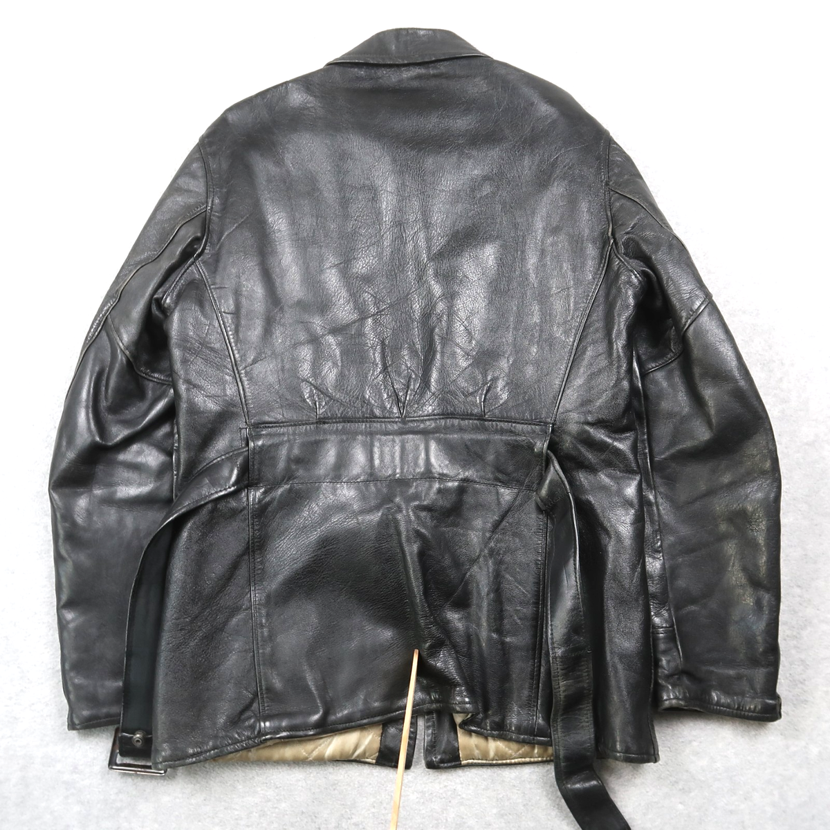 Vintage 50s FieldMaster Leather Jacket Motorcycle Size S / M Black