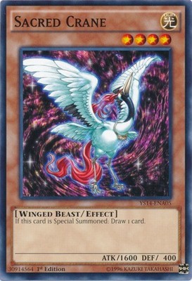 3 x Sacred Crane - YS14-ENA05 - Common - 1st Edition Near Mint, English YGO