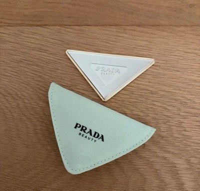 Prada Beauty Triangle Double Pocket Compact Mirror Prada Pouch