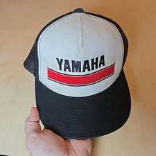 Yamaha Mesh Trucker Hat The Classics Yupoong Black White Snapback Patch OSFM