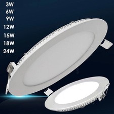 2-40PCS 9W 12W 15W 18W 24W LED Recessed Ceiling Panel Down Lights Lamp Fixtures