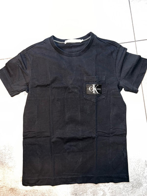 Calvin Klein Jeans T-Shirt Herren Oberteil Shirt T-Shirt Schwarz Gr. XS