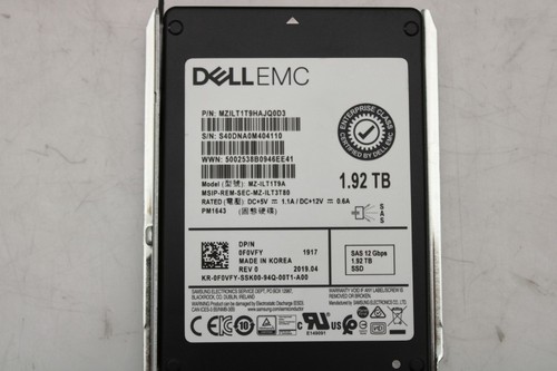 Disque SSD SAS 2,5 12 G RI PM1643 MZILT1T9HAJQ0D3/MZ-ILT1T9A Dell F0VFY 1,92 To - Photo 2/7