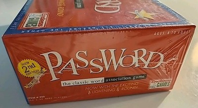 Password  The Classic Word Association Game 1998 2nd Ed. Brand New in Sealed Box