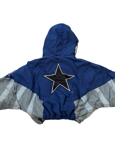 Chaqueta de bombardero vintage Starter Pro Line Dallas Cowboys recortada mediana NFL - Imagen 7 de 11