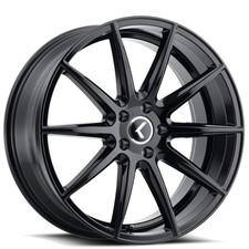 17x8 Kraze Wheels Kr194 Cosmos Gloss Black Rims 4pcs